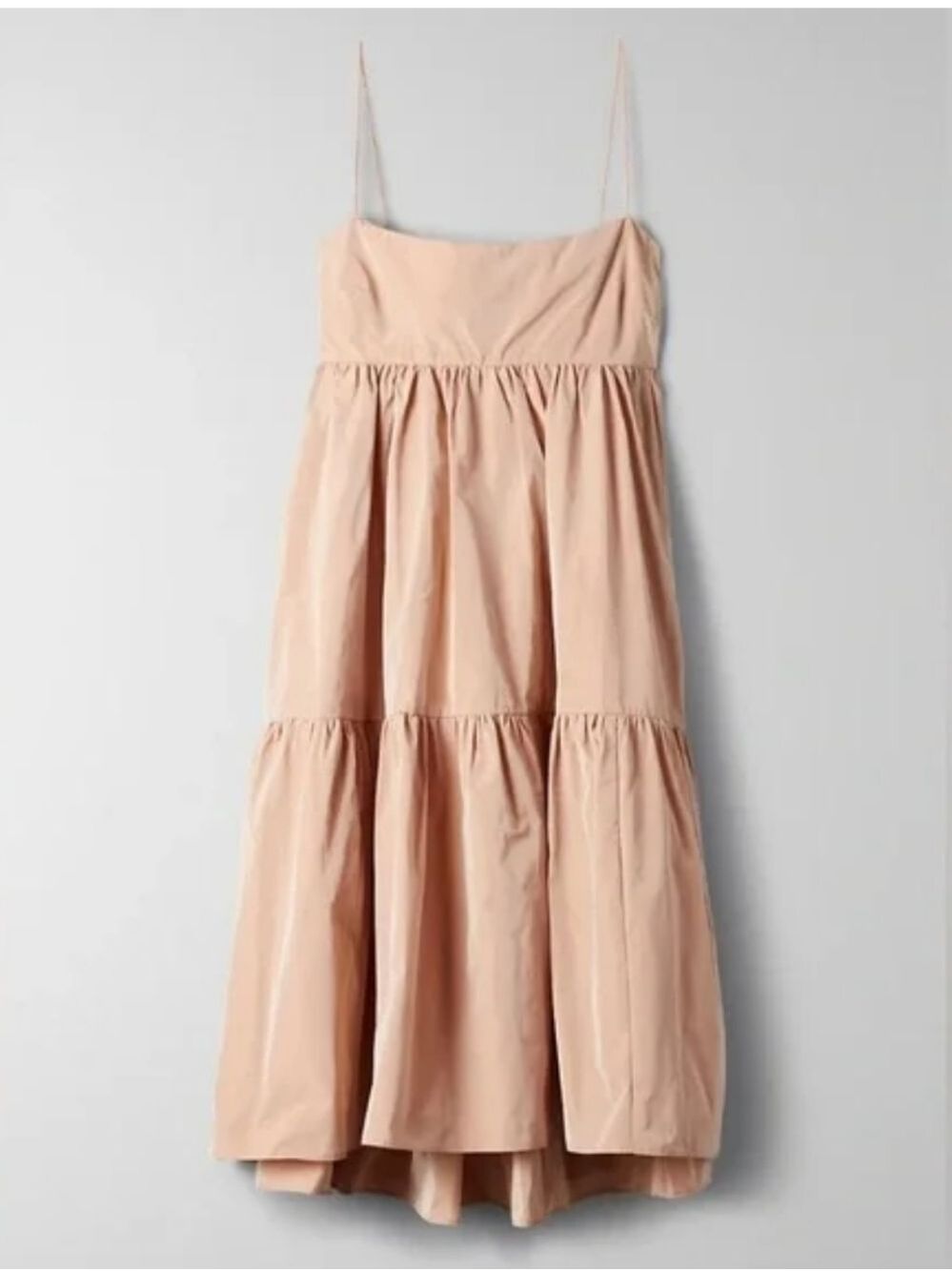 Aritzia Blush Pink Tiered Spaghetti Strap Dress
